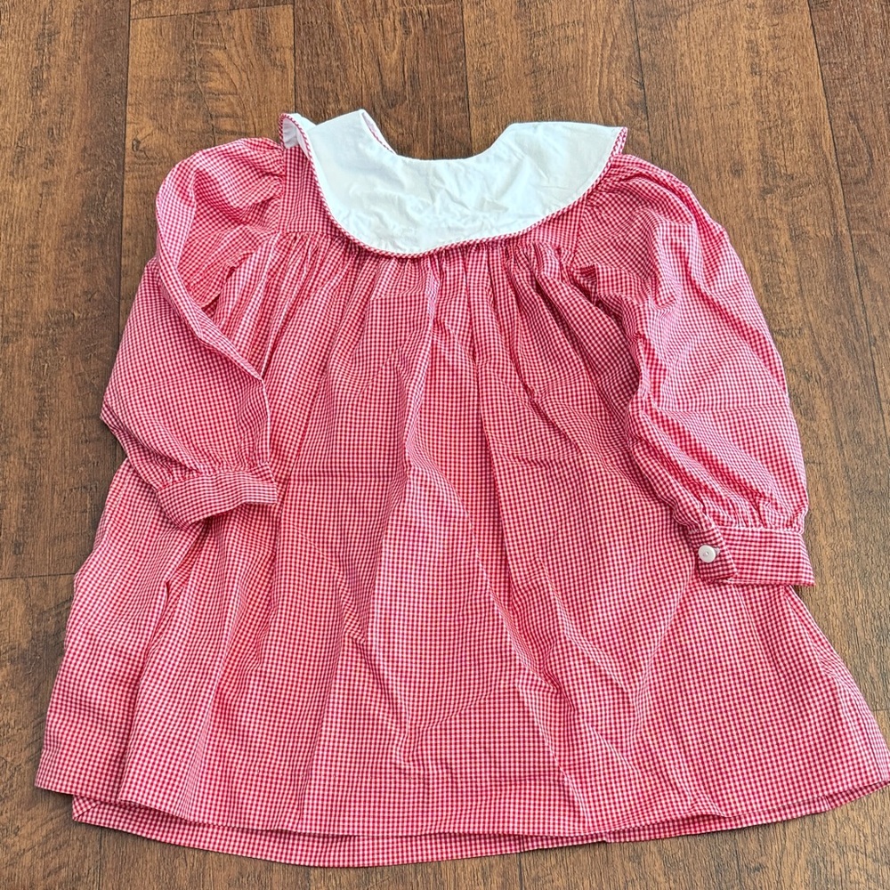 Charming Red Gingham Kids Dress